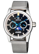 Fleet Admiral 5 Star Master Calendar Tritium Tubes - Stainless Steel Case Black Dial