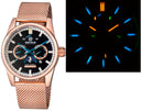Fleet Admiral 5 Star Master Calendar Tritium Tubes Rose Gold Case Black Dial Bracelet And Strap Included