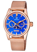 Fleet Admiral 5 Star Master Calendar Tritium Tubes Rose Gold Case – Blue Dial