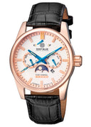 Fleet Admiral 5 Star Master Calendar Tritium Tubes Rose Gold Case Silver Dial