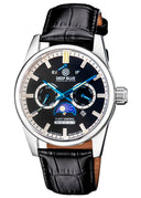Fleet Admiral 5 Star Master Calendar Tritium Tubes - Stainless Steel Case Black Dial