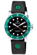 Greenland Diver GMT - Green Ceramic Bezel - Black Dial - Strap