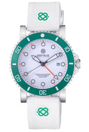 Greenland Diver GMT - Green Ceramic Bezel - White Dial - Strap