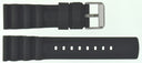 Hydro 91 Natural Rubber Vent Accordian Snug Fit Strap 22mm Black