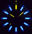Daynight Stealth Ops Carbon Case Grey Dial Blue Yellow Tritium Tubes Automatic Watch Screw Down Crown
