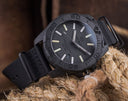 Daynight Stealth Ops Carbon Case Grey Dial Blue Yellow Tritium Tubes Automatic Watch Screw Down Crown