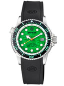 Juggernaut 5 40mm Swiss Automatic Diver Black Ceramic Bezel - Green Copper Turquoise Dial