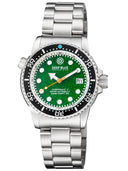 Juggernaut 5 40mm Swiss Automatic Diver Black Ceramic Bezel - Green Sandstone Dial - Bracelet