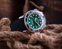 Juggernaut 5 40mm Swiss Automatic Diver Black Ceramic Bezel - Malachite Dial