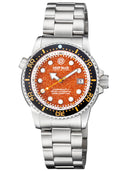 Juggernaut 5 40mm Swiss Automatic Diver Black Ceramic Bezel - Orange Sandstone Dial - Bracelet