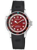 Juggernaut 5 40mm Swiss Automatic Diver Black Ceramic Bezel - Red Jasper Dial