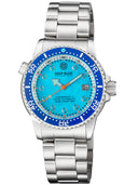 Juggernaut 5 40mm Swiss Automatic Diver Blue Ceramic Bezel - Blue Copper Turquoise Dial - Bracelet