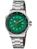 Juggernaut 5 44mm Automatic Diver Black Ceramic Bezel - Green Dial - Bracelet