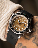 Juggernaut 5 44mm Swiss Automatic Diver Black Ceramic Bezel - Drawing Stone Dial - Bracelet