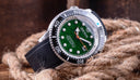 Juggernaut 5 44mm Swiss Automatic Diver Black Ceramic Bezel - Green Sandstone Dial - Bracelet