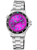 Juggernaut 5 44mm Swiss Automatic Diver Black Ceramic Bezel - Lavender Dial - Blue Hands - Bracelet