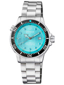 Juggernaut 5 44mm Swiss Automatic Diver Black Ceramic Bezel - Light Blue Dial - Blue Hands - Bracelet
