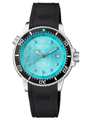 Juggernaut 5 44mm Swiss Automatic Diver Black Ceramic Bezel - Light Blue Dial - Strap