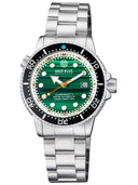 Juggernaut 5 44mm Swiss Automatic Diver Black Ceramic Bezel - Malachite Dial - Bracelet