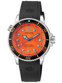 Juggernaut 5 44mm Swiss Automatic Diver Black Ceramic Bezel - Orange Dial - Strap