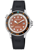 Juggernaut 5 44mm Swiss Automatic Diver Black Ceramic Bezel - Orange Sandstone Dial
