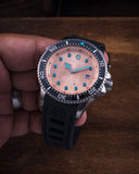 Juggernaut 5 44mm Swiss Automatic Diver Black Ceramic Bezel - Salmon Dial- - Strap