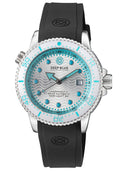 Juggernaut 5 44mm Swiss Automatic Diver White Ceramic Bezel - Light Blue / White Dial - Strap