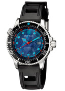 Juggernaut IV Swiss Automatic – Black Bezel Platinum Mother Of Pearl Dial Strap