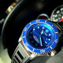 Juggernaut IV Swiss Automatic – Diver Rare Blue Dial Blue ,second Hand , One Of A Kind