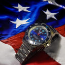 Juggernaut V USA Swiss Automatic – Diver Blue/white Bezel - White/blue Dial Bracelet
