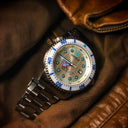 Juggernaut V USA Swiss Automatic – Diver White/blue Bezel - White Dial Bracelet