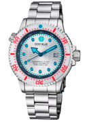 Juggernaut IV USA Swiss Automatic – Diver #2 White/red Bezel - White Dial Bracelet