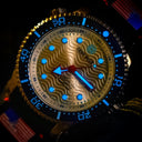 Juggernaut V USA Swiss Automatic – Diver Blue/white Bezel - White Dial Strap