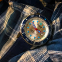 Juggernaut V USA Swiss Automatic – Diver Blue/white Bezel - White Dial Strap