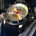 Juggernaut V USA Swiss Automatic – Diver Blue/white Bezel - White Dial Bracelet