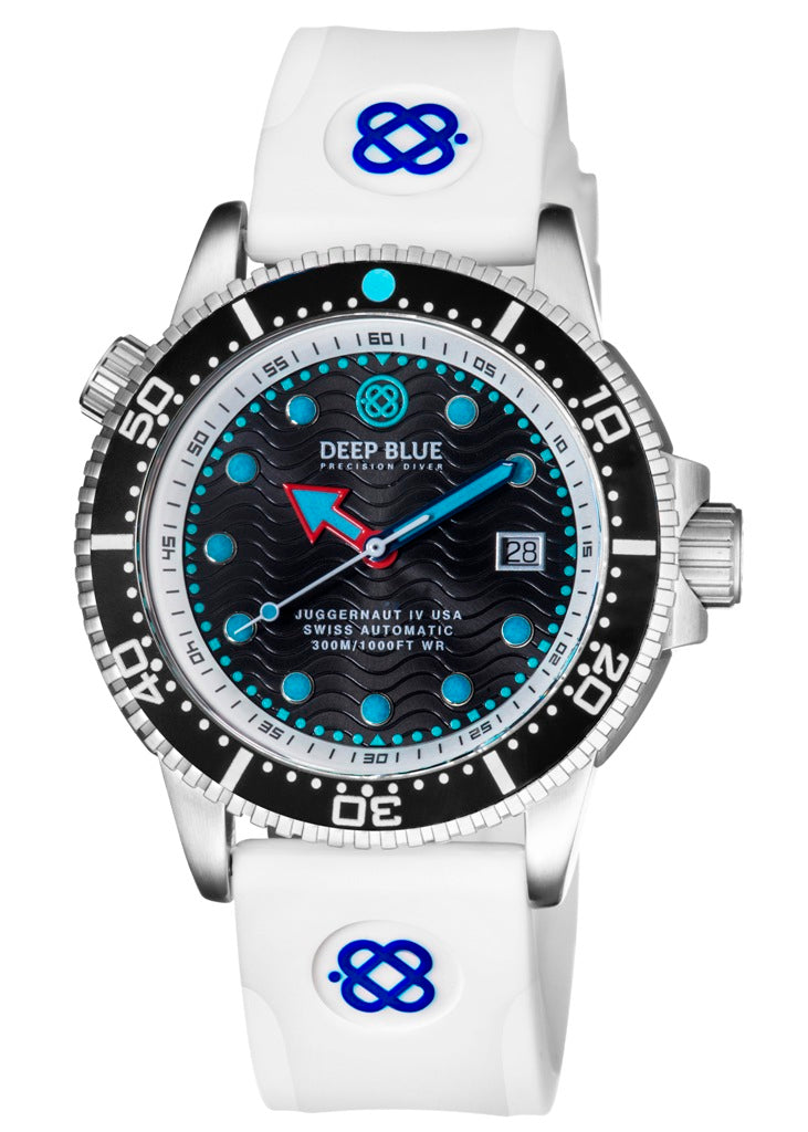 White Silicon Straight End With DB Logo Light Blue