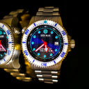 Juggernaut IV USA Swiss Automatic – Diver #8 White/blue Bezel - Blue Dial Bracelet
