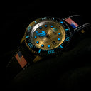 Juggernaut IV USA Swiss Automatic – Diver #9 Black/white Bezel - White Dial Strap