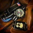 Juggernaut IV USA Swiss Automatic – Diver #9 Black/white Bezel - White Dial Strap