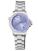 Ladies Diver –lizzy Blue– – Lavender Ceramic Bezel - Lavender Sunray Dial