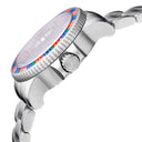 Ladies Diver –lizzy Blue– – Ceramic Black/white Bezel – Silver Sunray Dial
