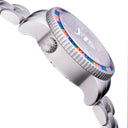Ladies Diver –lizzy Blue– – Ceramic Black/white Bezel – Silver Sunray Dial