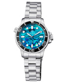 Ladies –lizzy Blue– – Diver Ceramic Black/white Bezel - Blue Abalone Pearl Dial