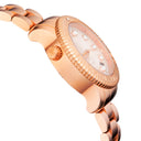 Ladies –lizzy Blue– – Diver Rose Gold Case And Bezel – Pink Abalone Shell Dial