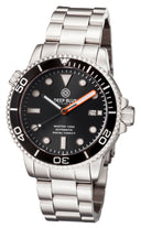 Master 1000 Automatic Diver Black Bezel -black Dial-orange Minute Hand Bracelet
