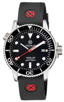 Master 1000 Automatic Diver Black Bezel -black Dial- Red Second Hand