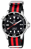 Master 1000 Automatic Diver Black Bezel -black Dial- Red Second Hand
