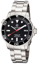 Master 1000 Automatic Diver Black Bezel -black Dial- Red Second Hand Bracelet
