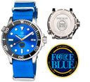Master 1000 Limited Edition Force Blue Automatic Diver Black Bezel -blue Dial-orange Second Hand
