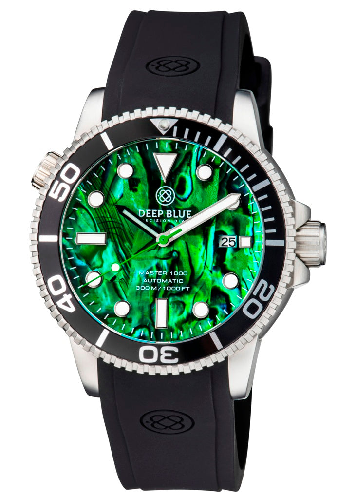 Black Custom Fit Silicon Strap With Deep Blue Logo